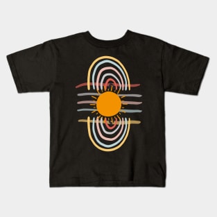 multicolor abstract sun illustration Kids T-Shirt